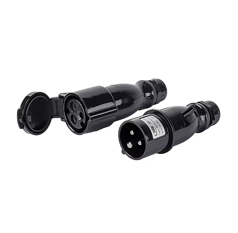 One Pair of 16A Male and Female Waterproof Industrial Head for Stage Lighting